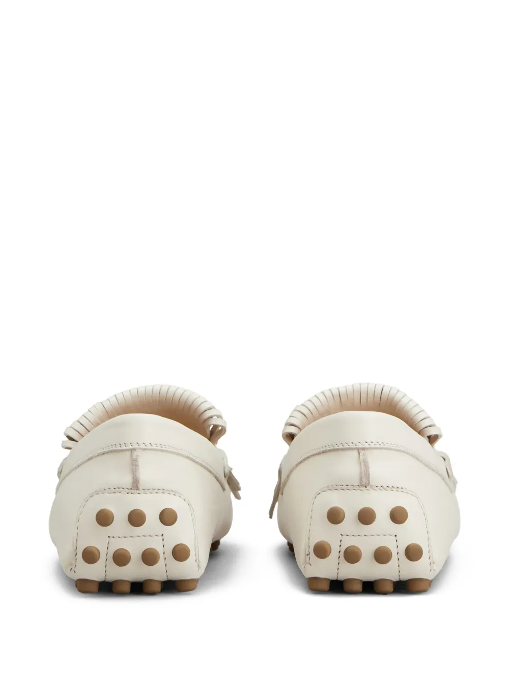 Tod's fringed leather loafers White