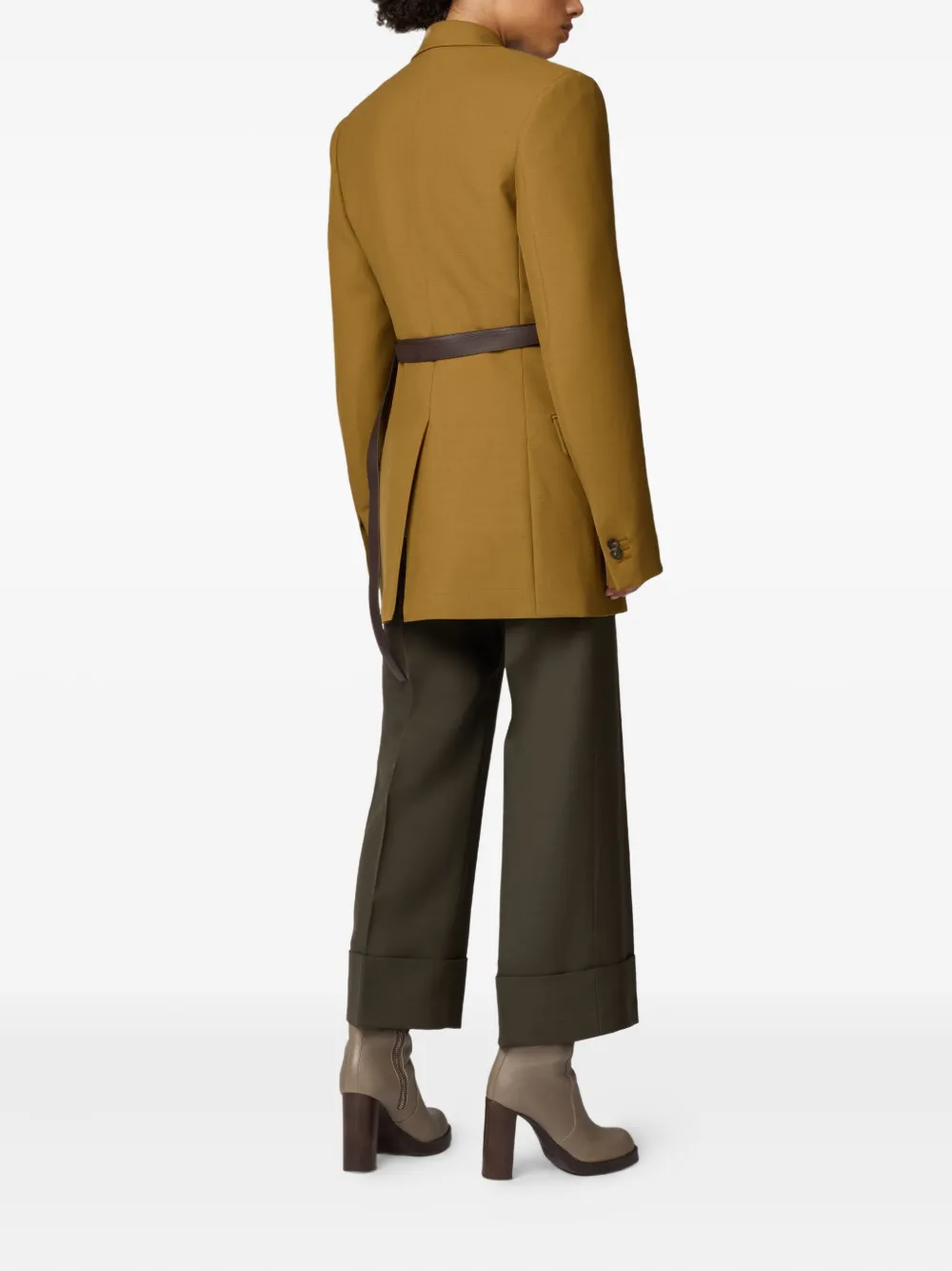 Tod's Double-breasted Wool Jacket In Brown
