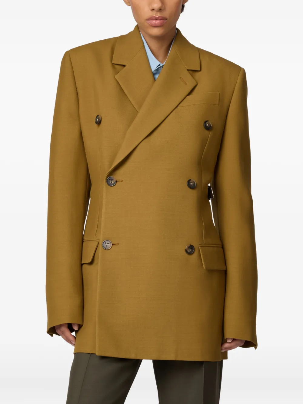 Tod's Double-breasted Wool Jacket In Brown