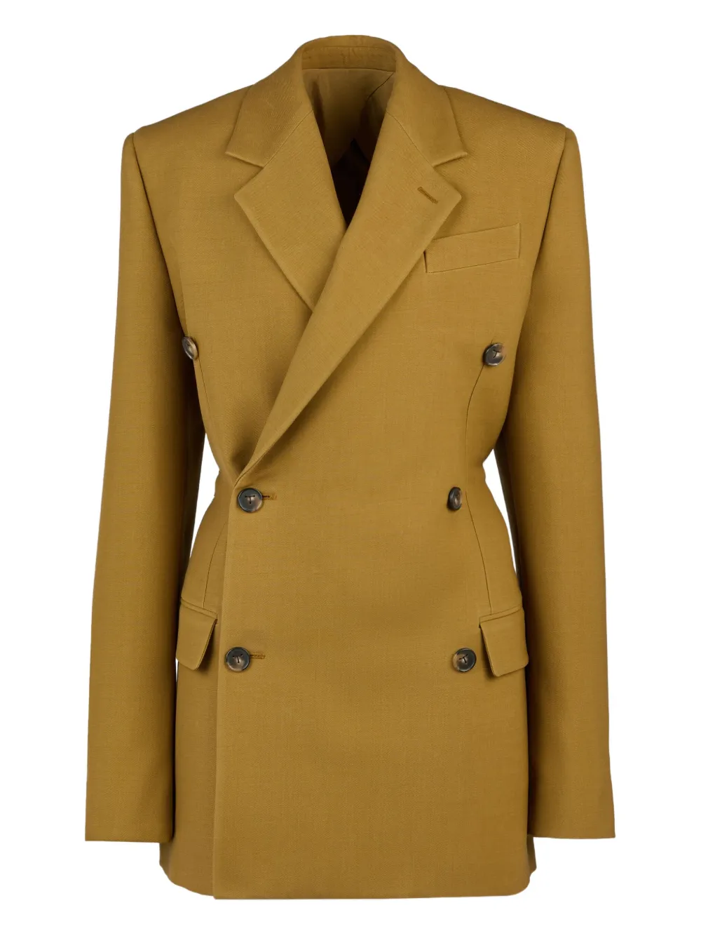 Tod's Double-breasted Wool Jacket In Brown