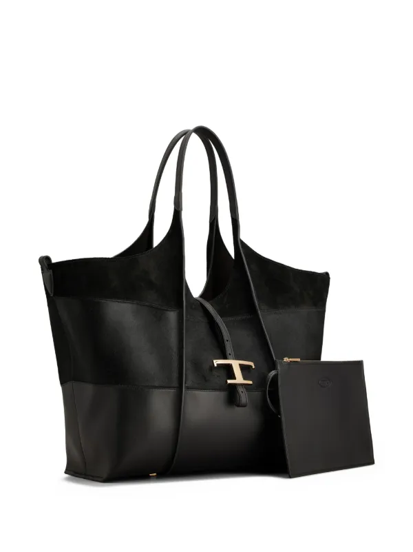 【TOD'S】T TIMELESS SHOULDER BAG Man BEIGE T Timeless Shoulder Bag in Leather Medium