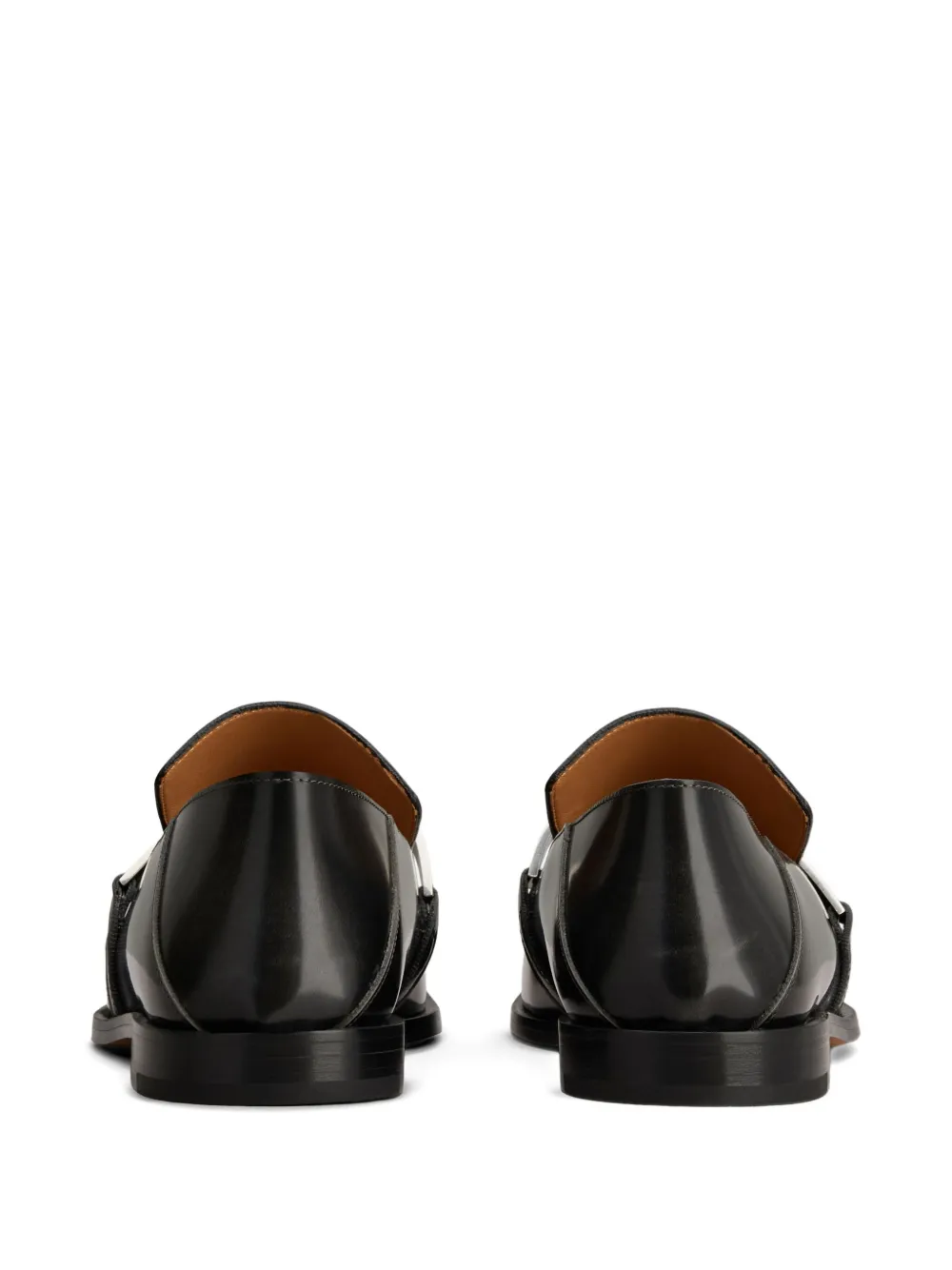 Tod's Leren loafers met metallic streep Zwart