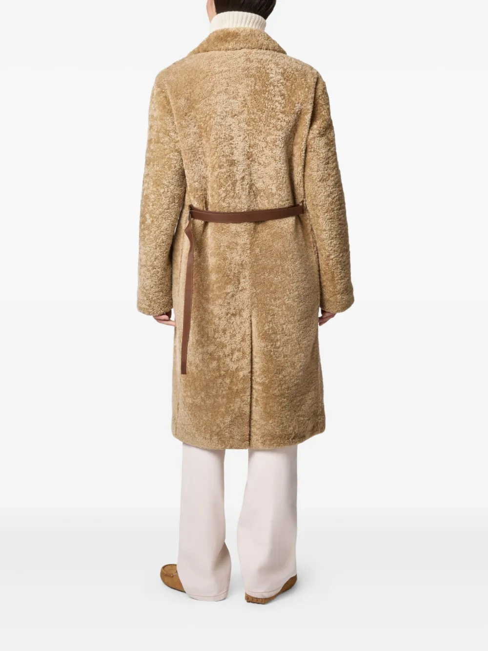  Tod's Button Shearling Coat - Neutrals 