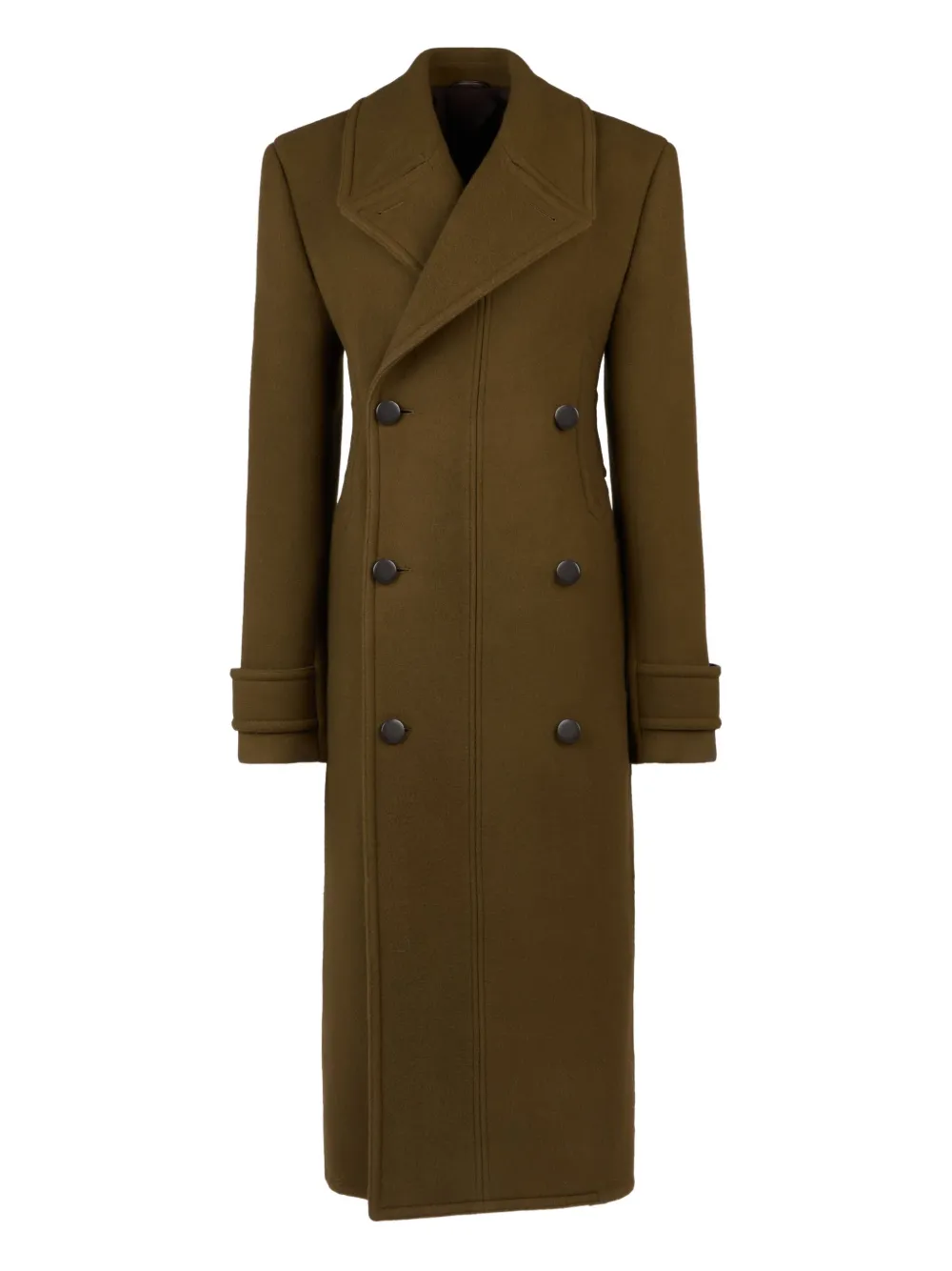 Tod's Double-breasted Coat In Brown