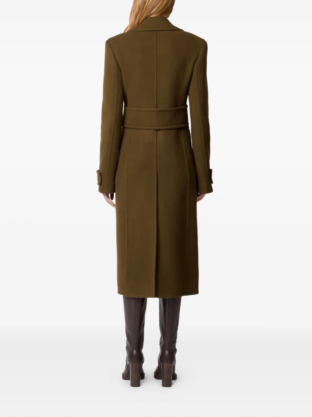 Tod's Double-breasted Coat In Brown