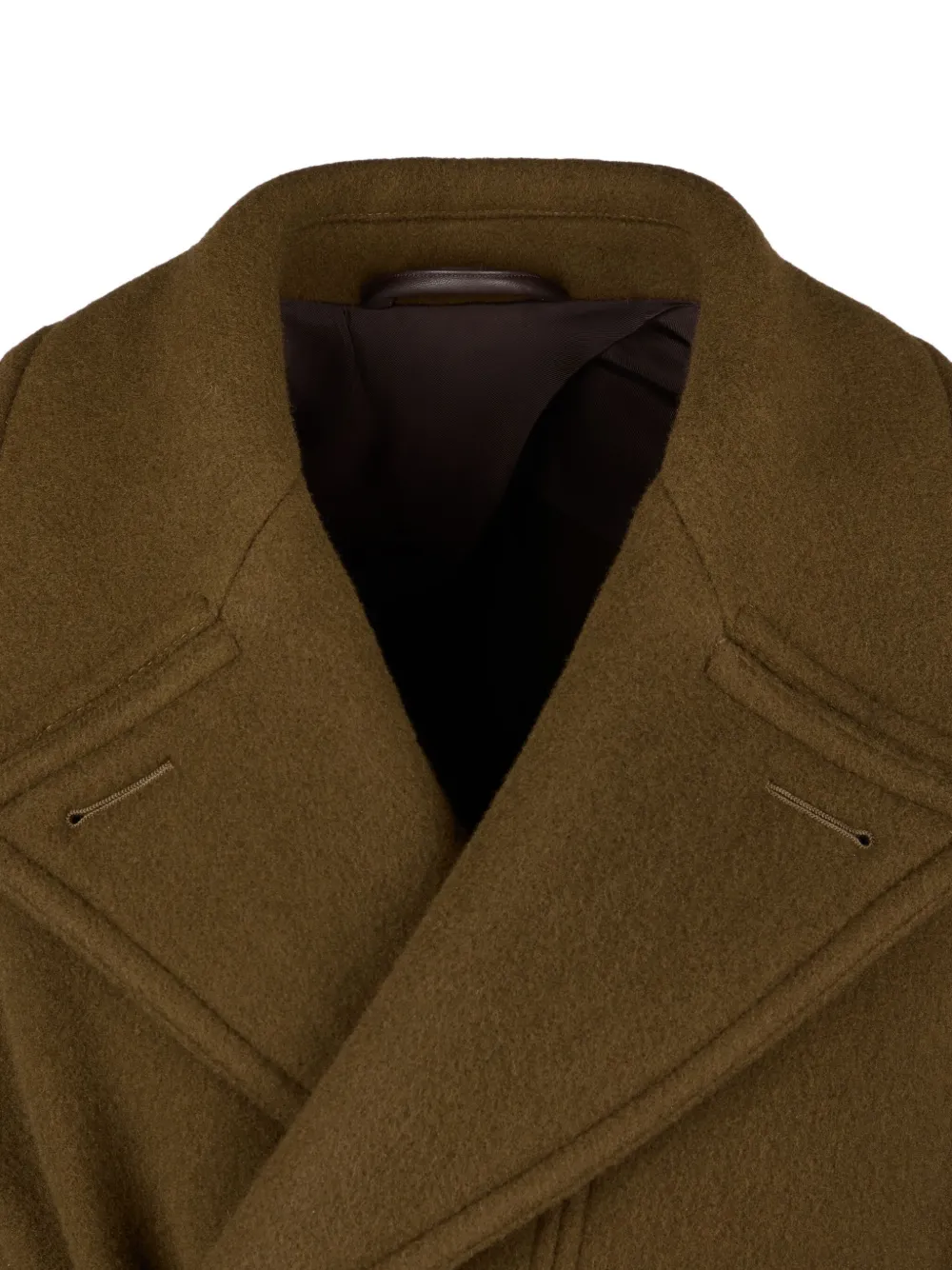 Tod's Double-breasted Coat In Brown