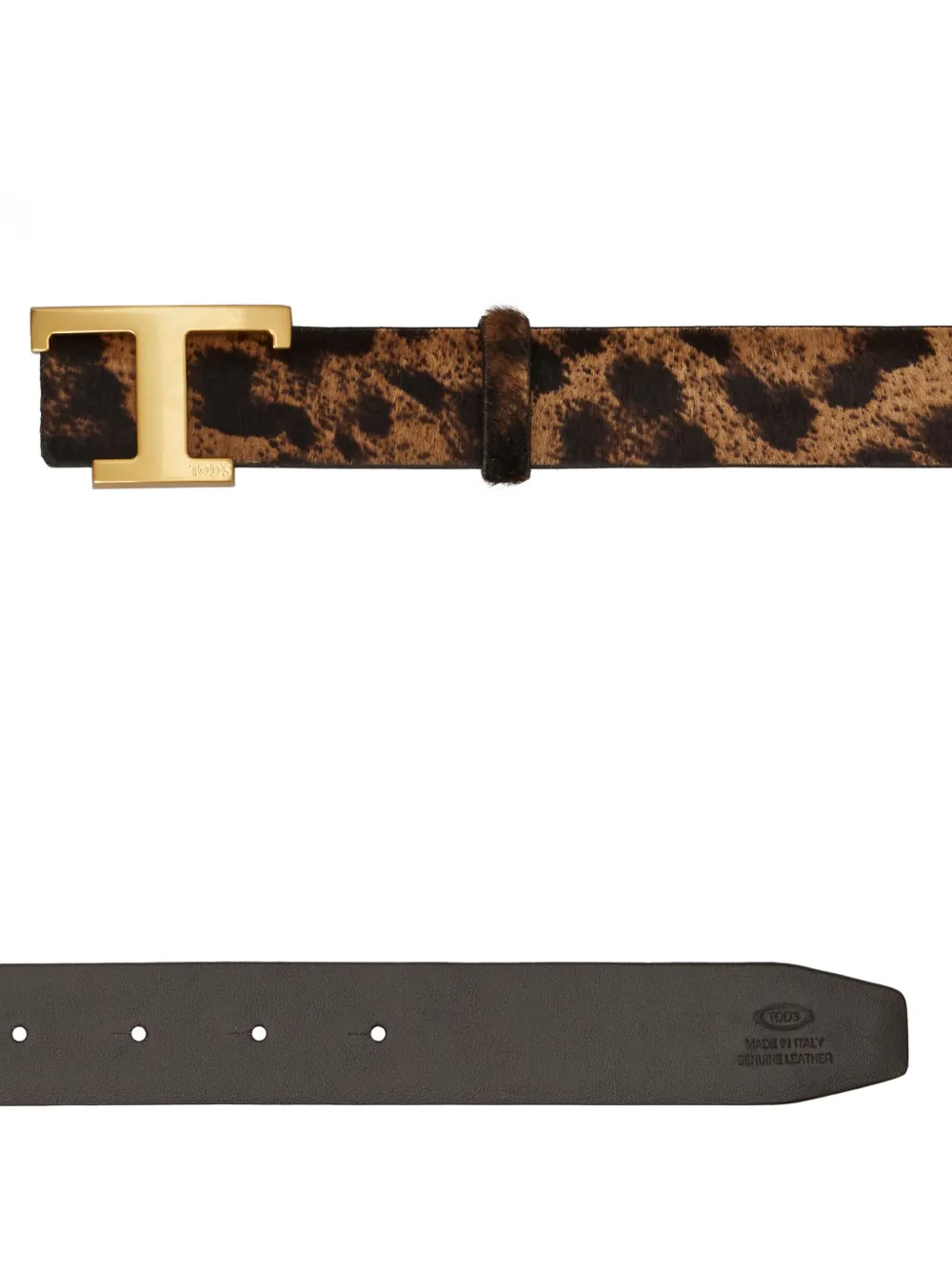 Tod's T Timeless Leather Belt In Brown