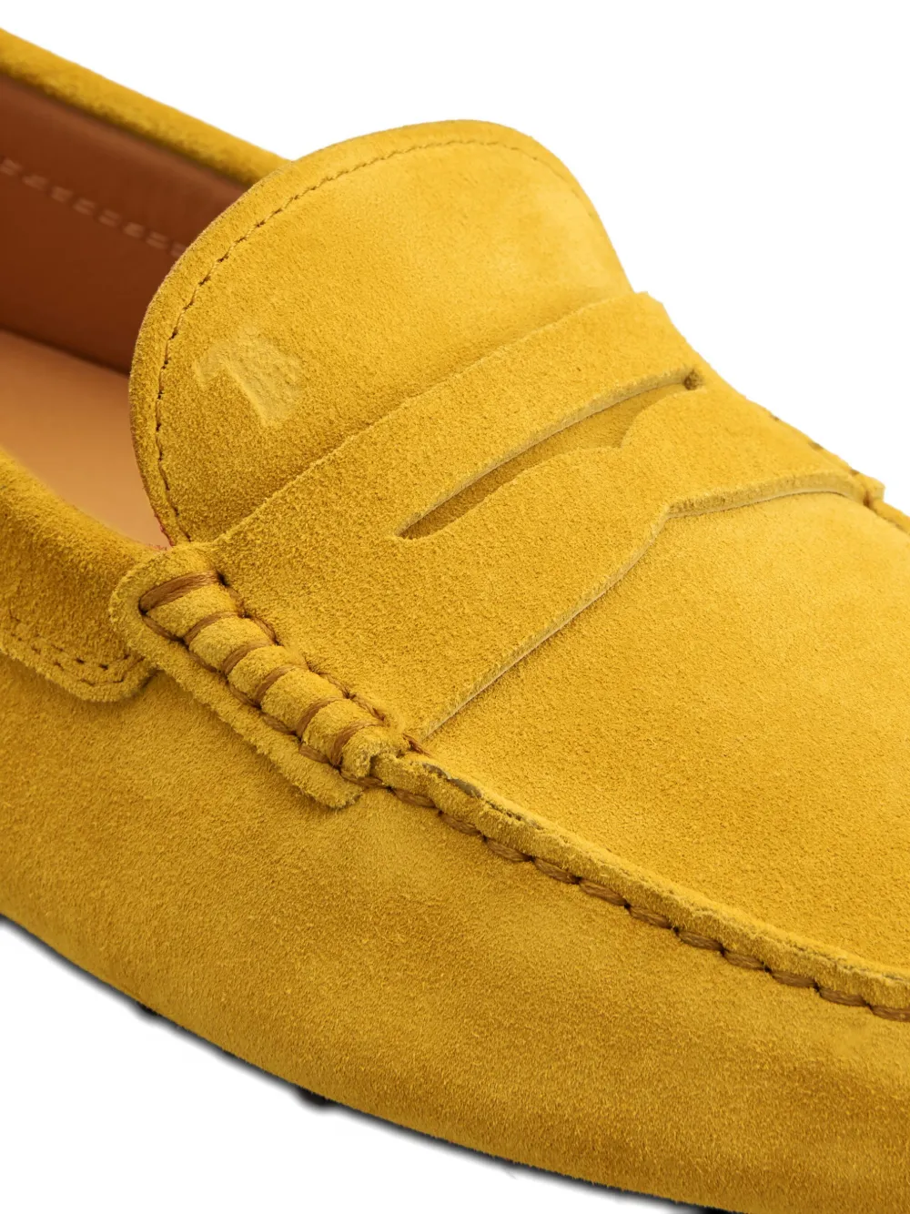 Tod's penny-slot suede loafers Yellow