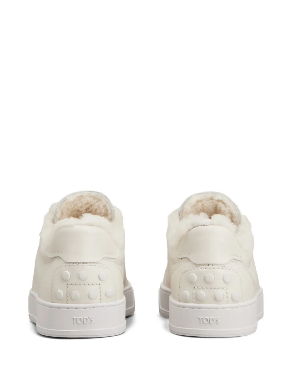 Tod's shearling-trimmed sneakers Neutrals