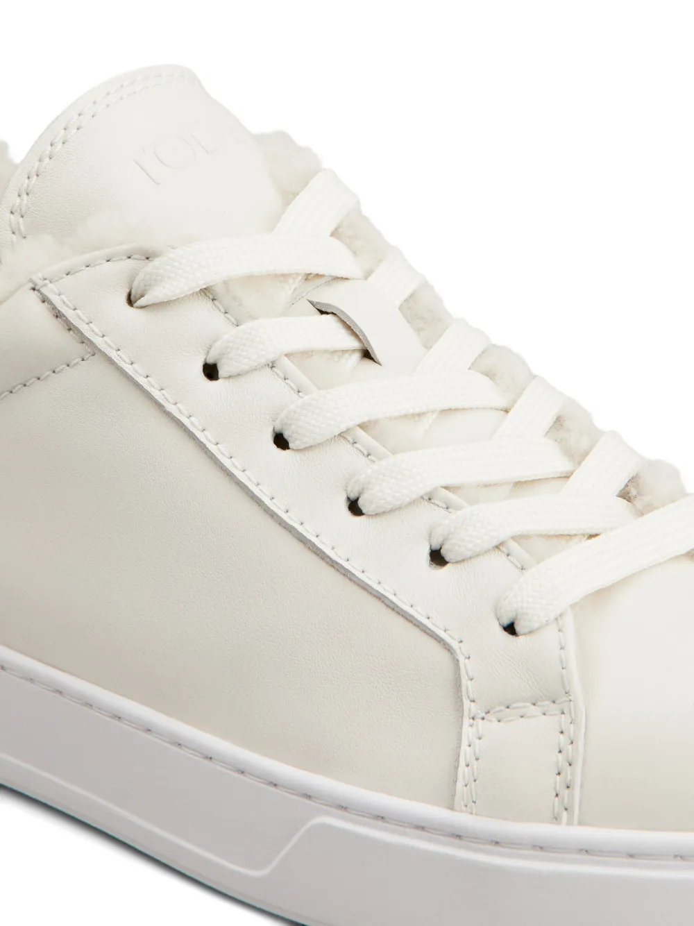 Tod's shearling-trimmed sneakers Neutrals