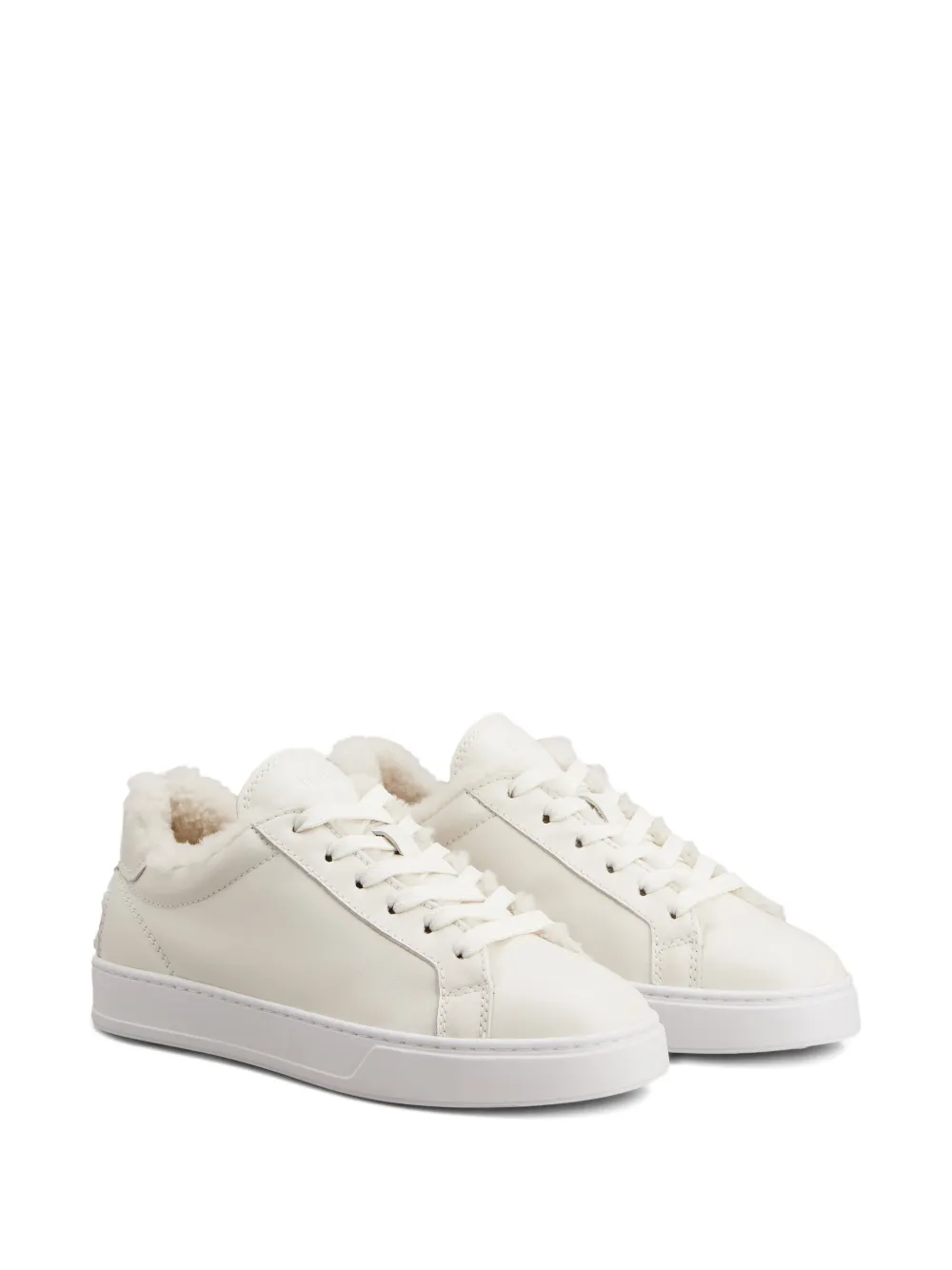 Tod's shearling-trimmed sneakers Neutrals