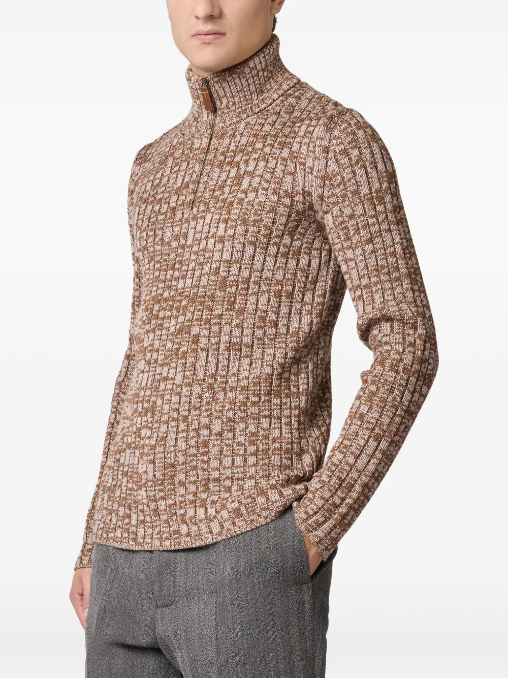 Tod's pull côtelé à col zippé | Pulls | Image 2