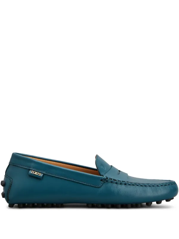 TOD'S 青 レザー ローファー Tod's レザーローファー | ブルー | FARFETCH JP