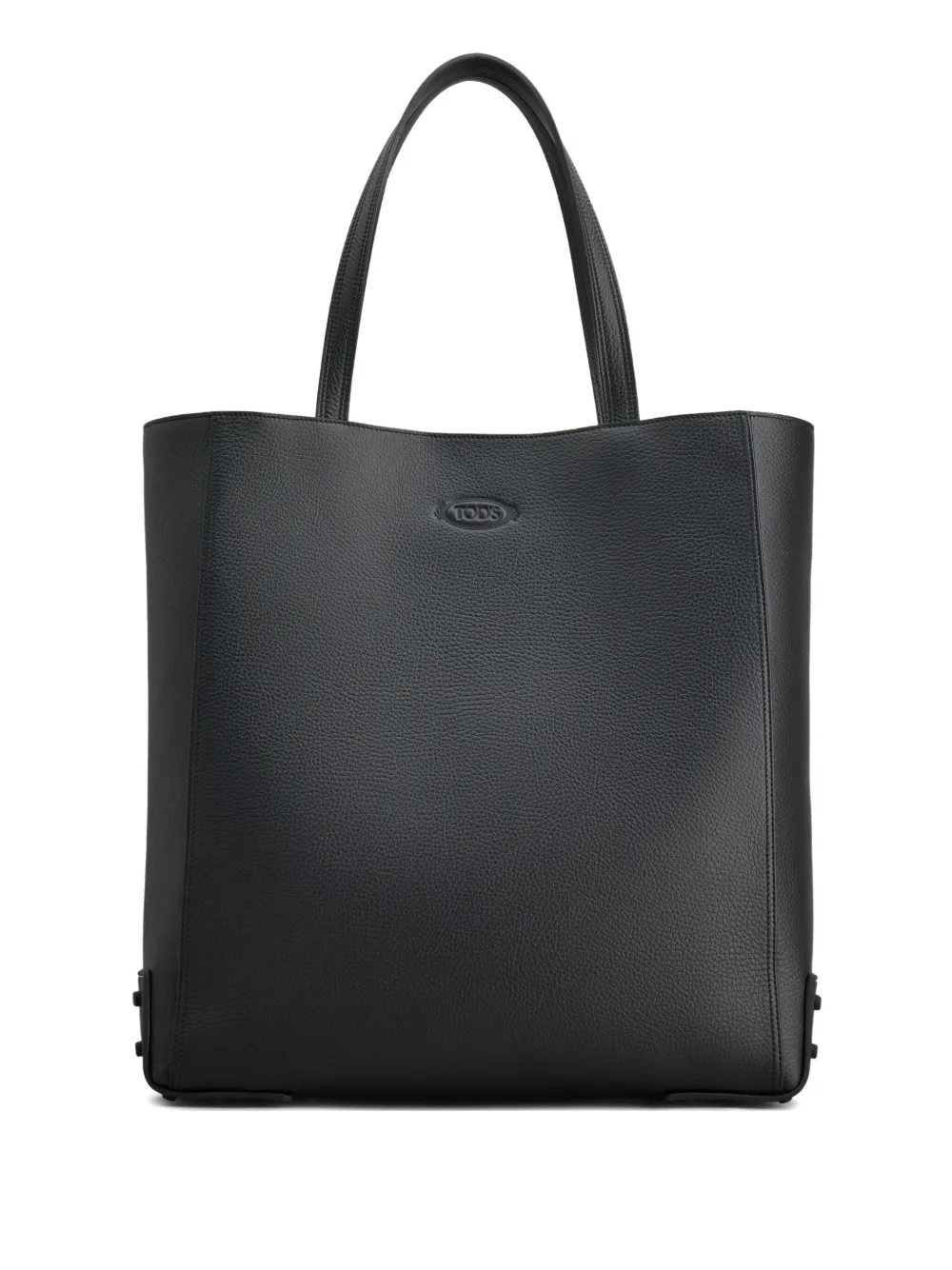 Tod's Tote Shopping Bag In Leather Medium In Black