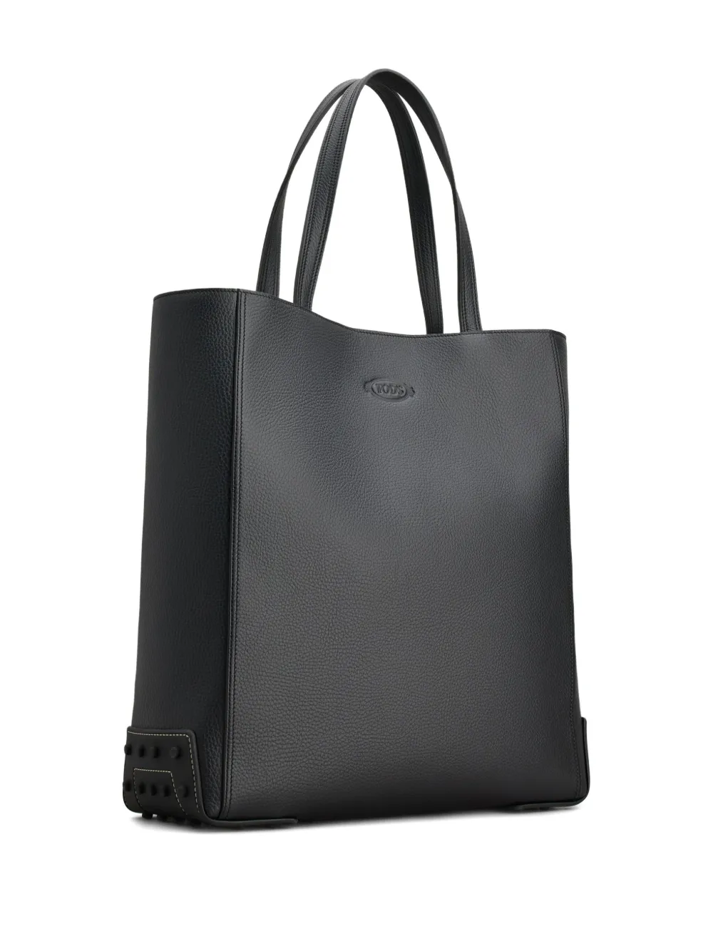 Tod's Tote Shopping Bag In Leather Medium In Black