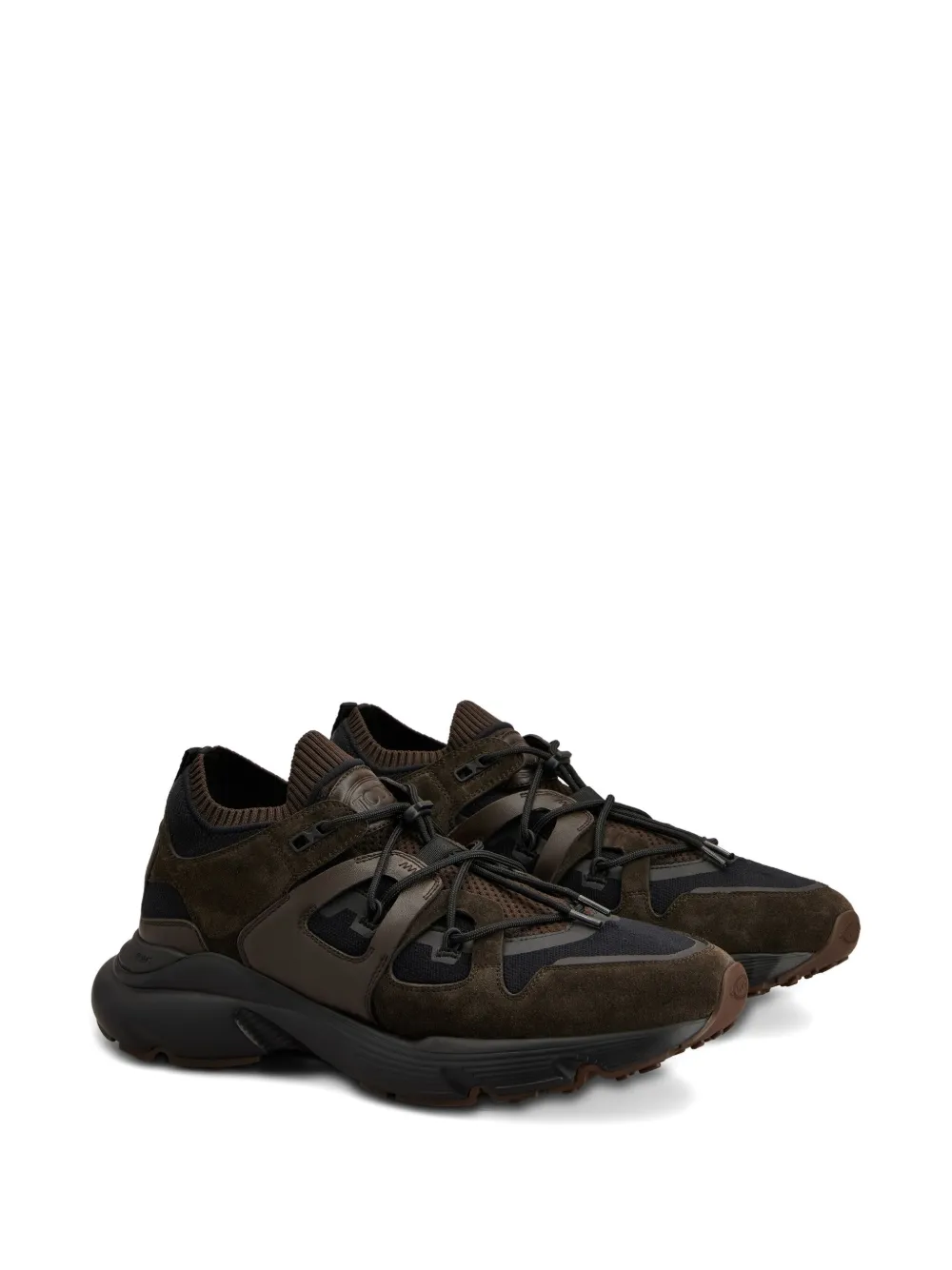 Tod's mesh-panelled chunky sneakers Brown