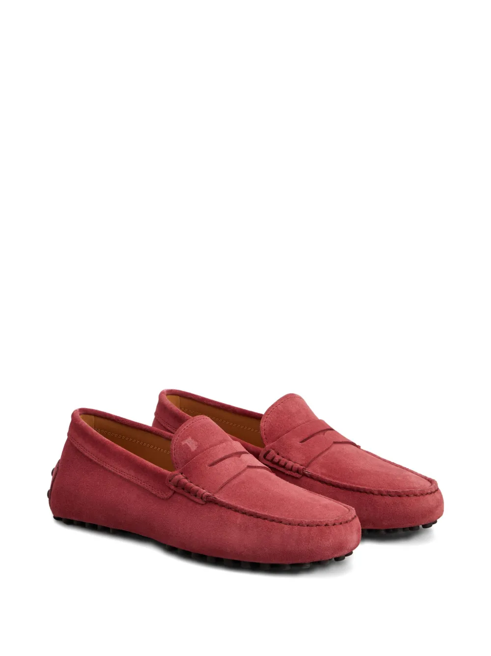 Tod's Gommino suede loafers Red