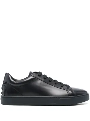 Christian Louboutin Junior Spikes Leather Sneakers | Black | FARFETCH