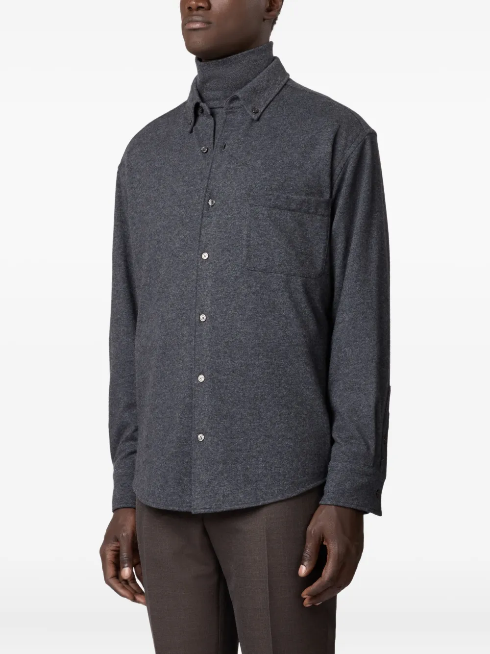 Tod's Relaxed Fit Silk Blend Shirt In Blue