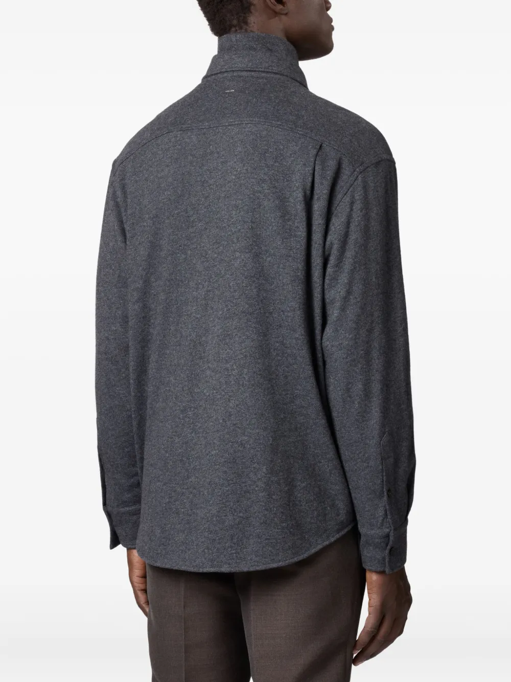 Tod's Relaxed Fit Silk Blend Shirt In Blue