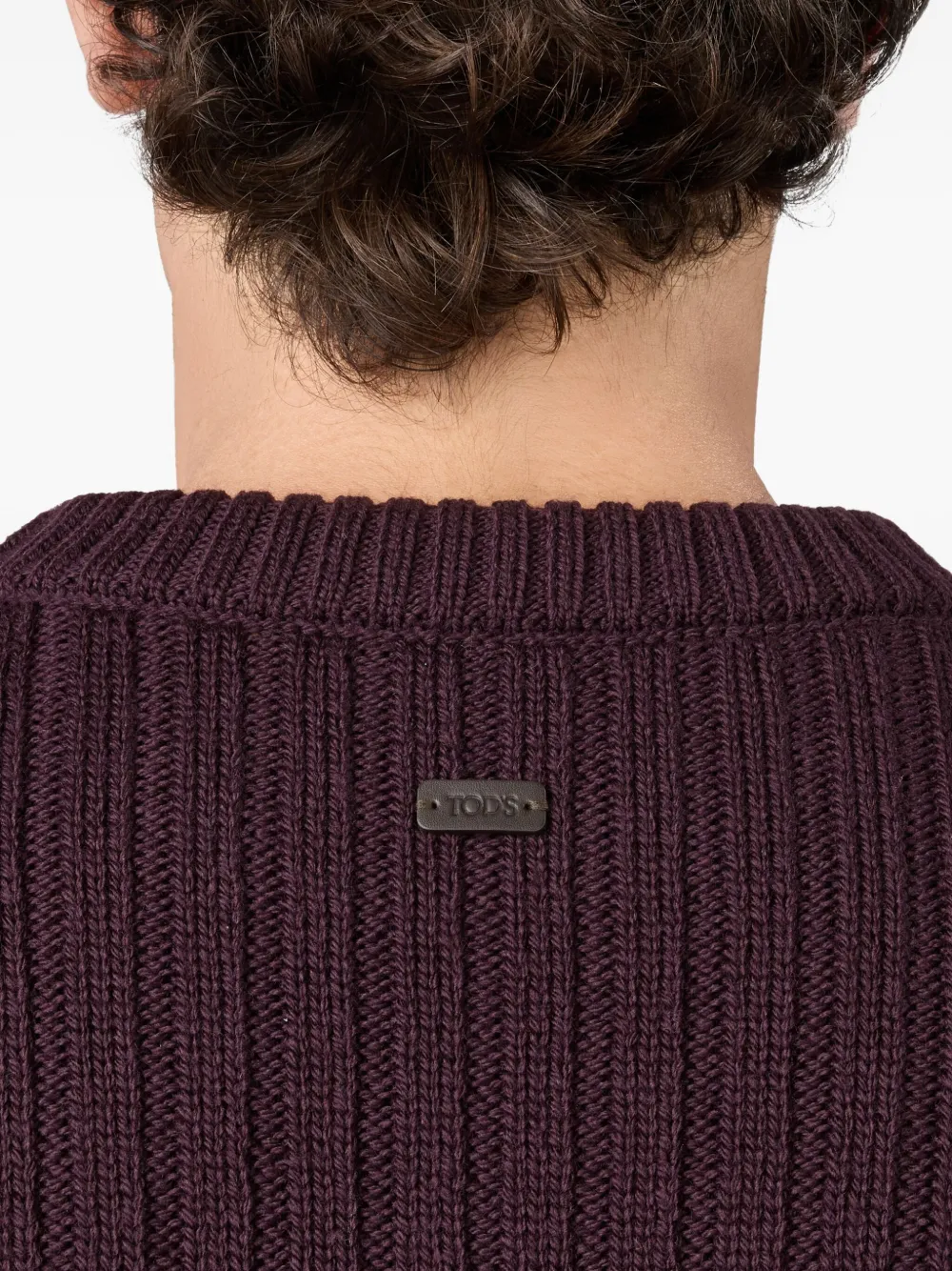 Tod's Geribbelde sweater met ronde hals Rood