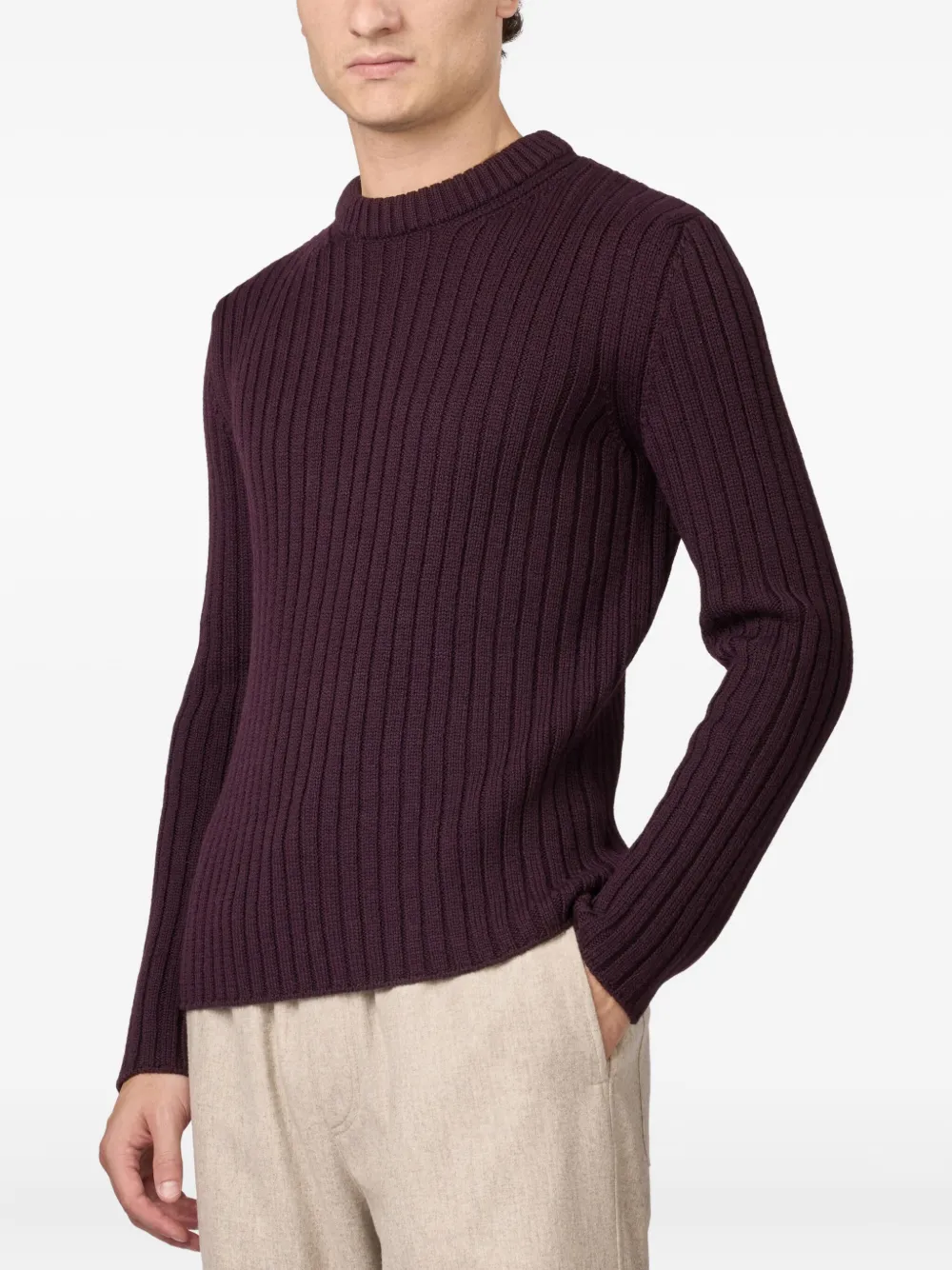 Tod's Geribbelde sweater met ronde hals Rood