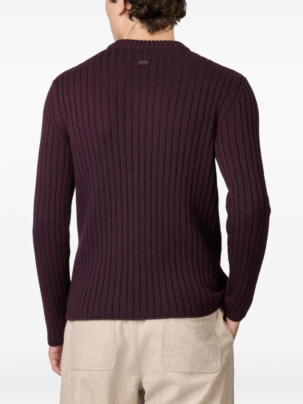 Tod's Geribbelde sweater met ronde hals Rood