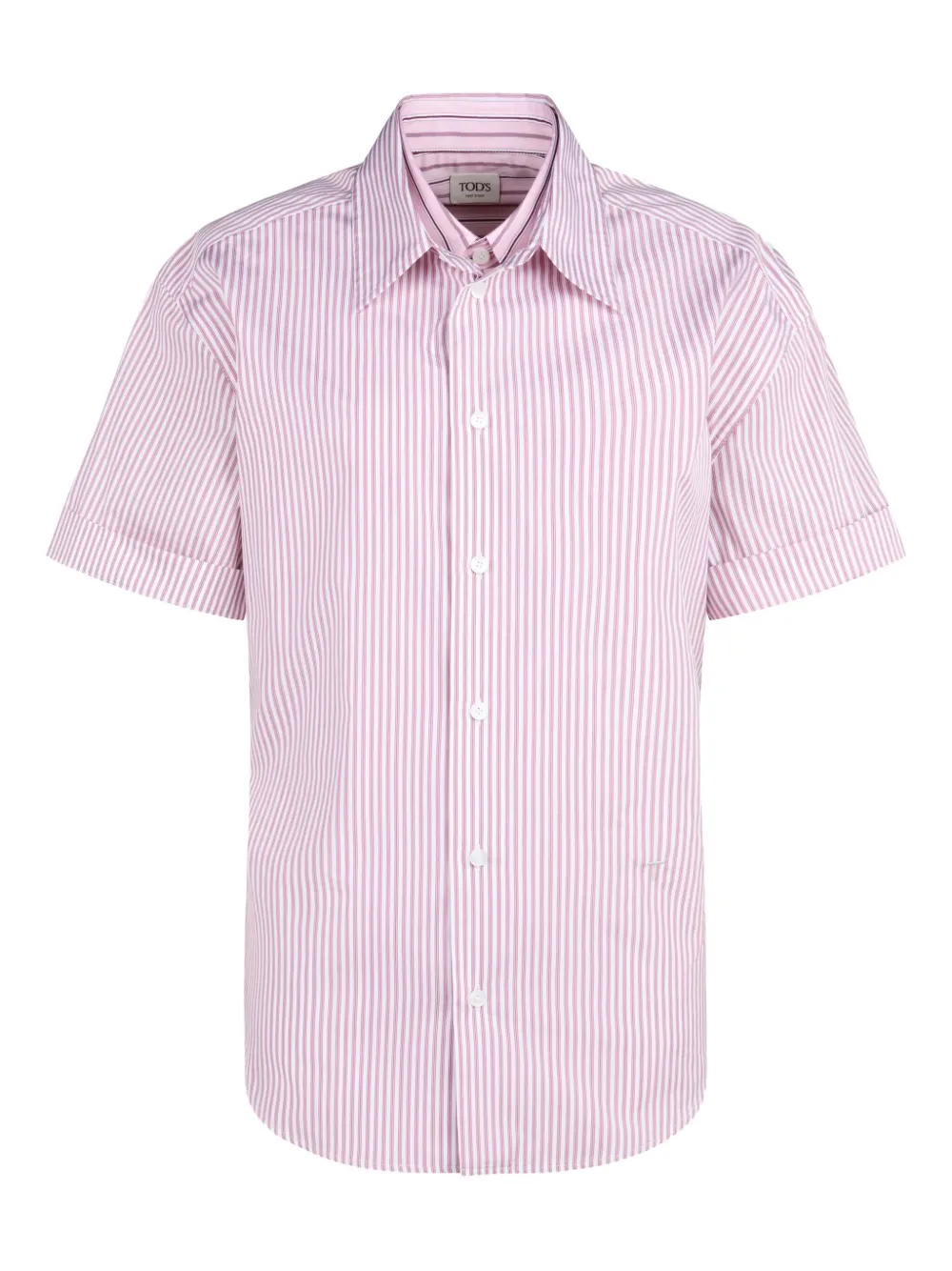 Tod's Striped Belted Shirt In Pink