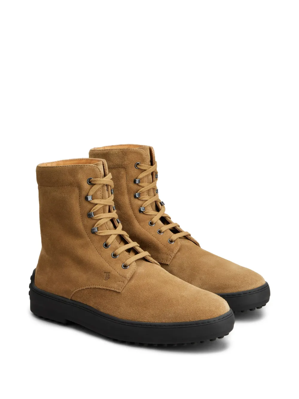 Tod's suede combat boots Brown