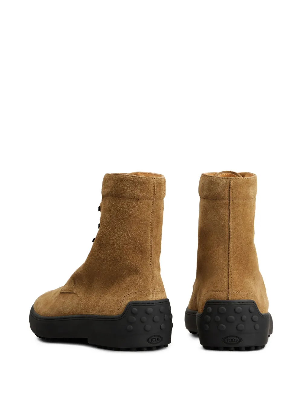 Tod's suede combat boots Brown