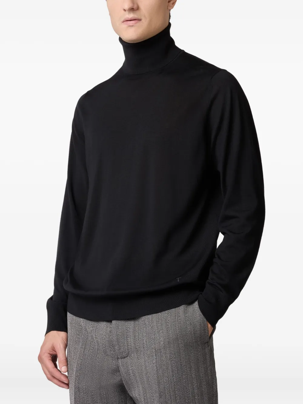 Tod's Long-sleeve Turtleneck Sweater In Black