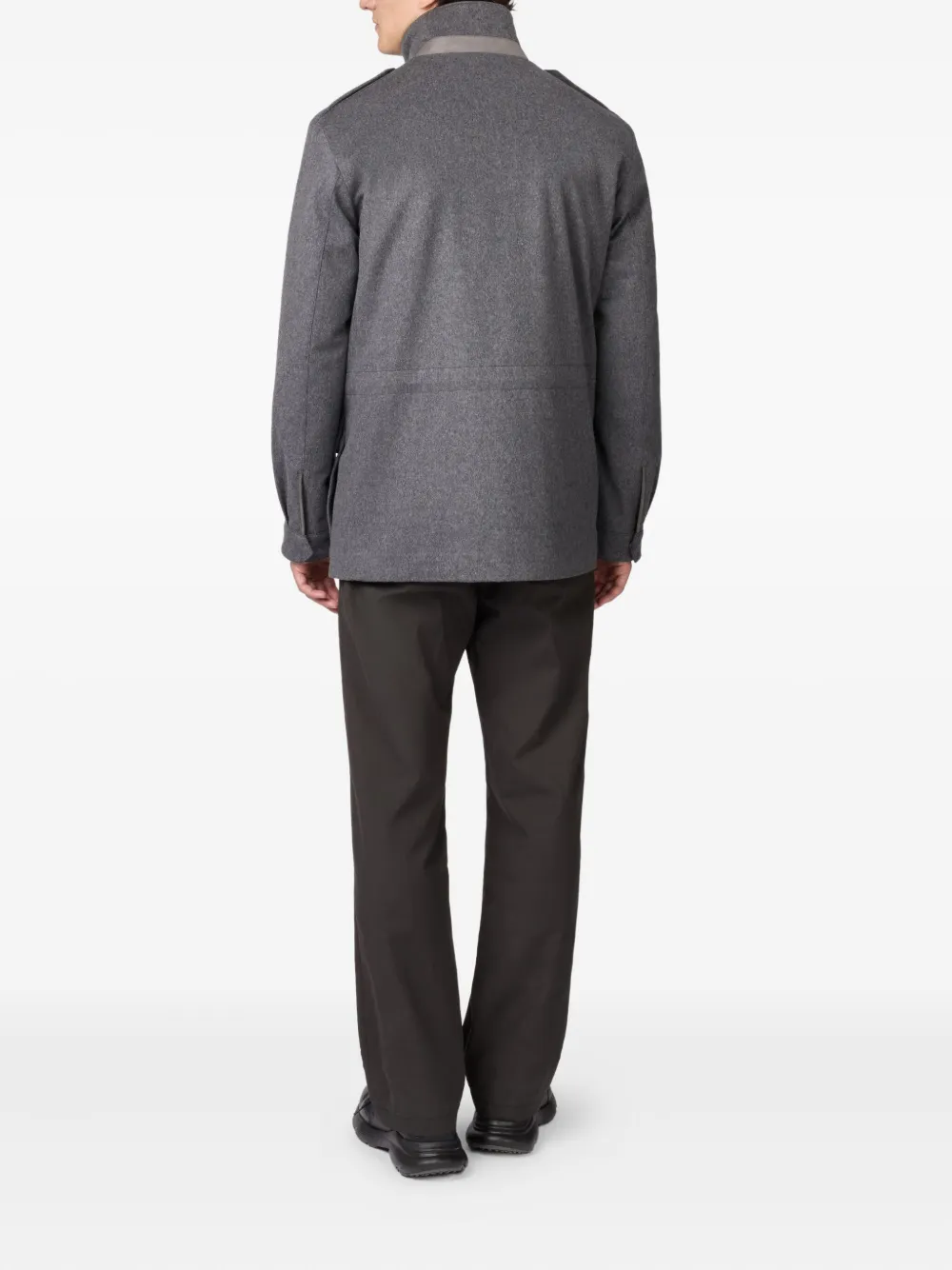 Tod's Flap-pocket Wool Jacket In Gray