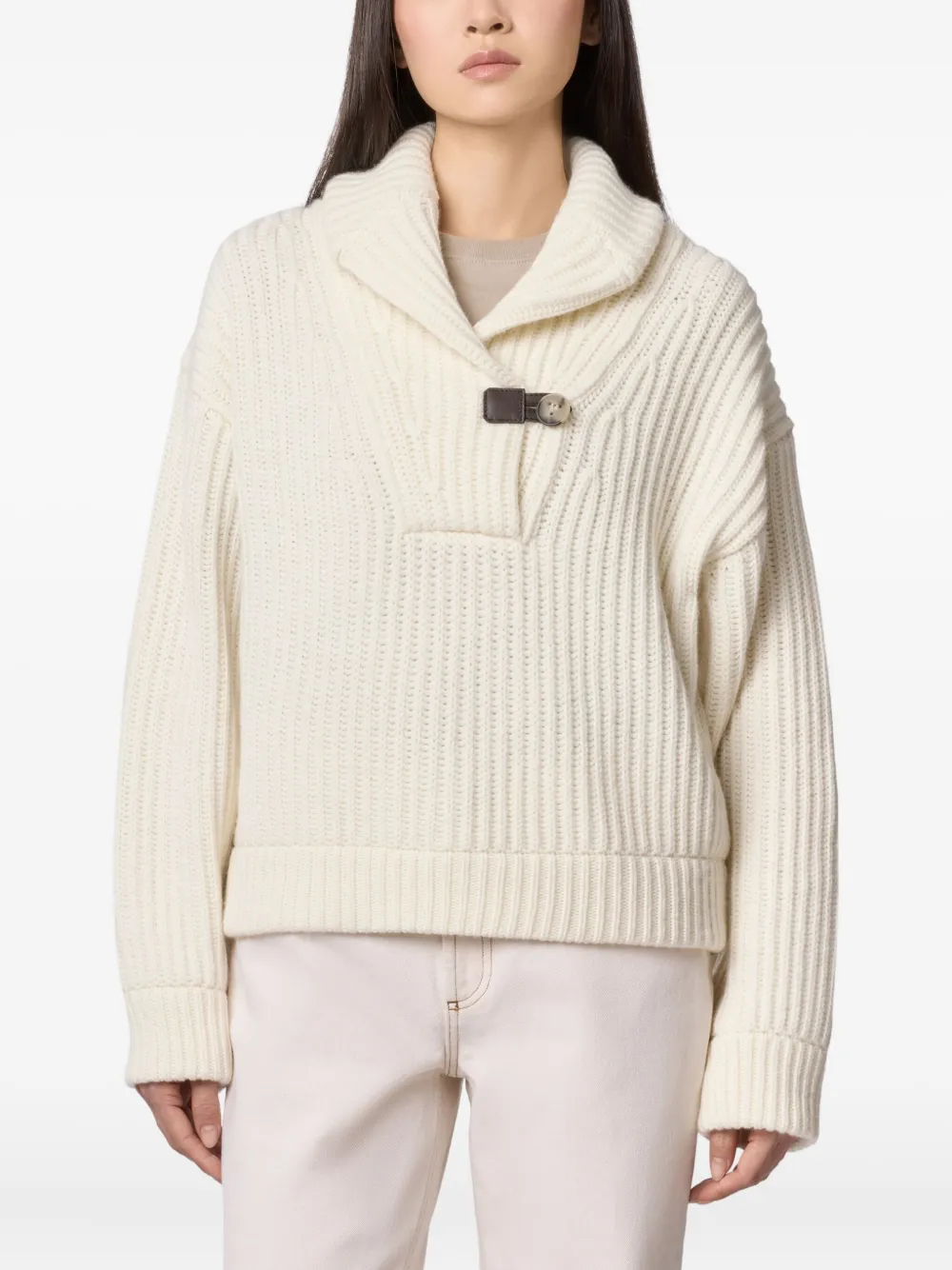 Tod's Geribbelde sweater Wit