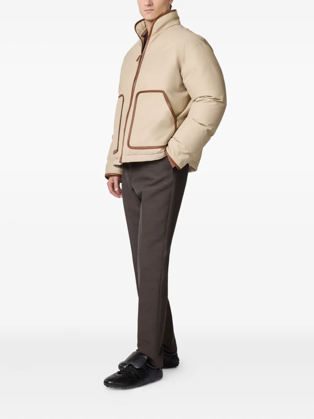 Tod's leather-trim down jacket | Down Jackets | Image 2
