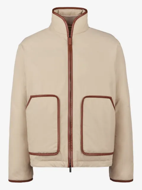 Tod's leather-trim down jacket