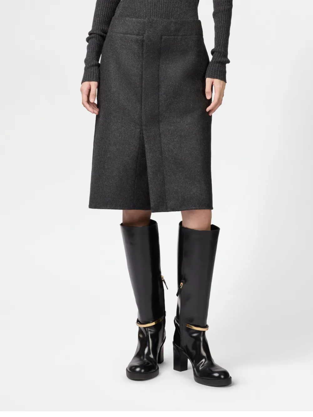 Tod's Gonna in lana con tasche - Nero