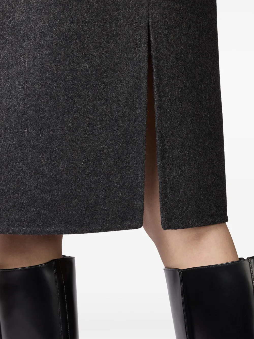 Tod's Double-pocket Wool Skirt In Gray