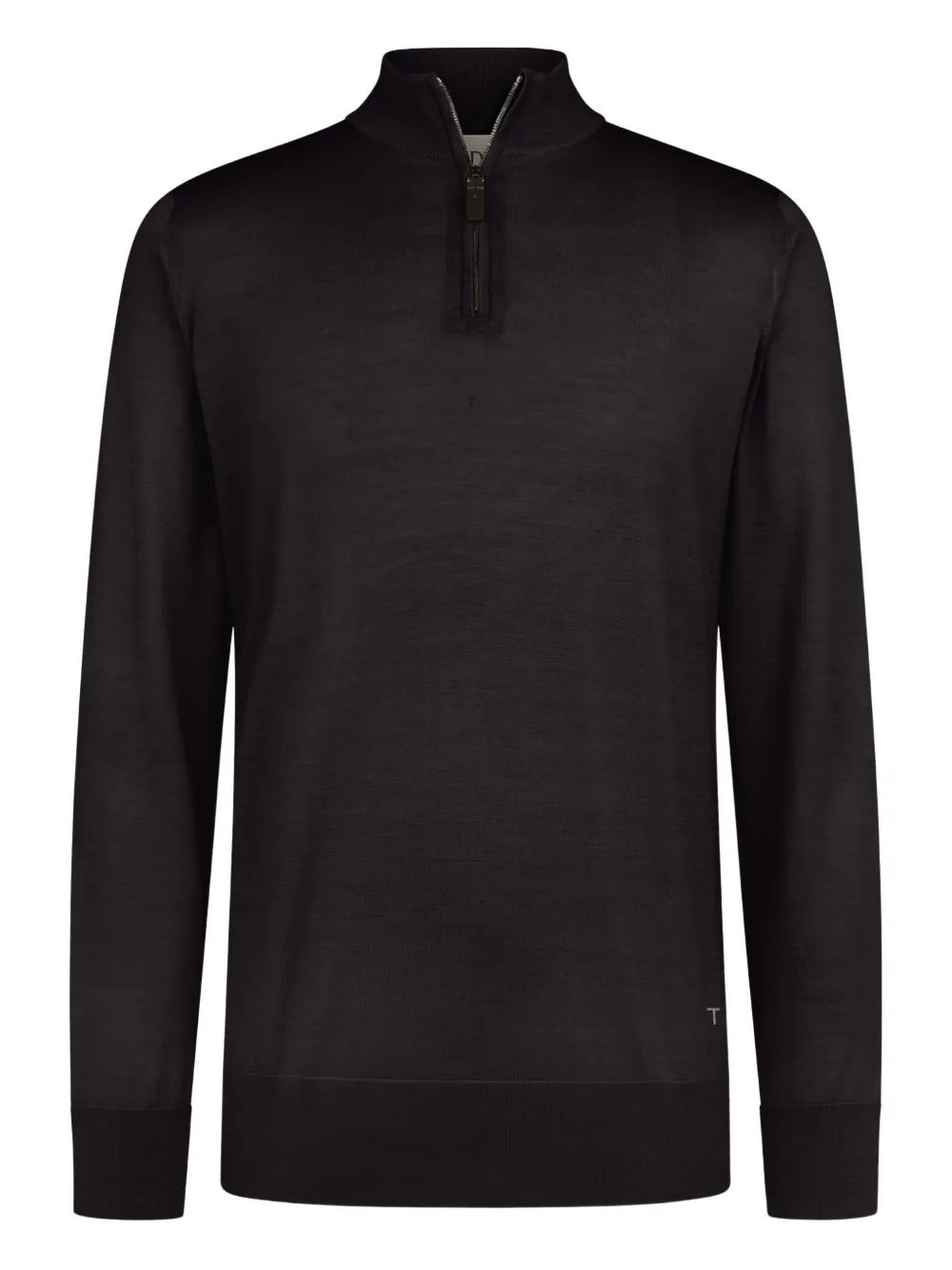 half-zip high-neck sweater