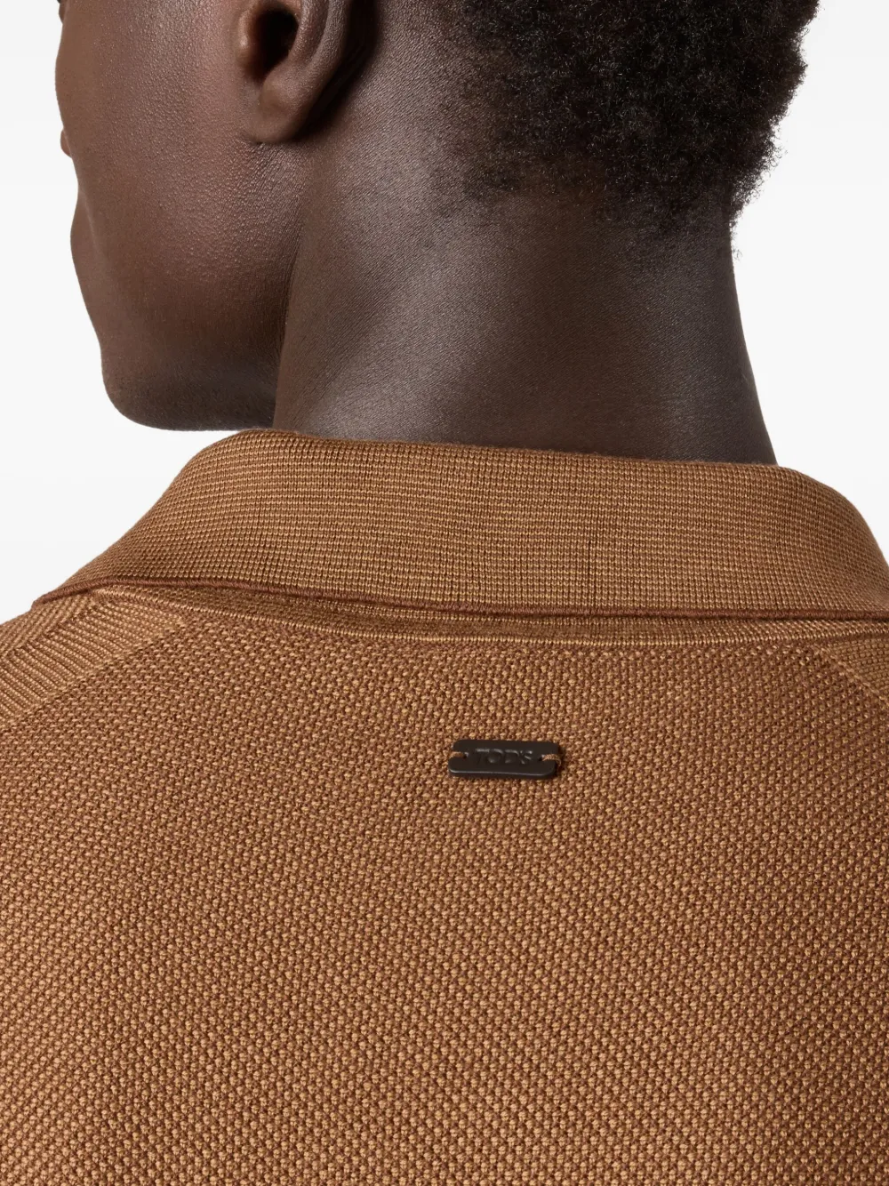 Tod's Piquet Polo Shirt In Brown
