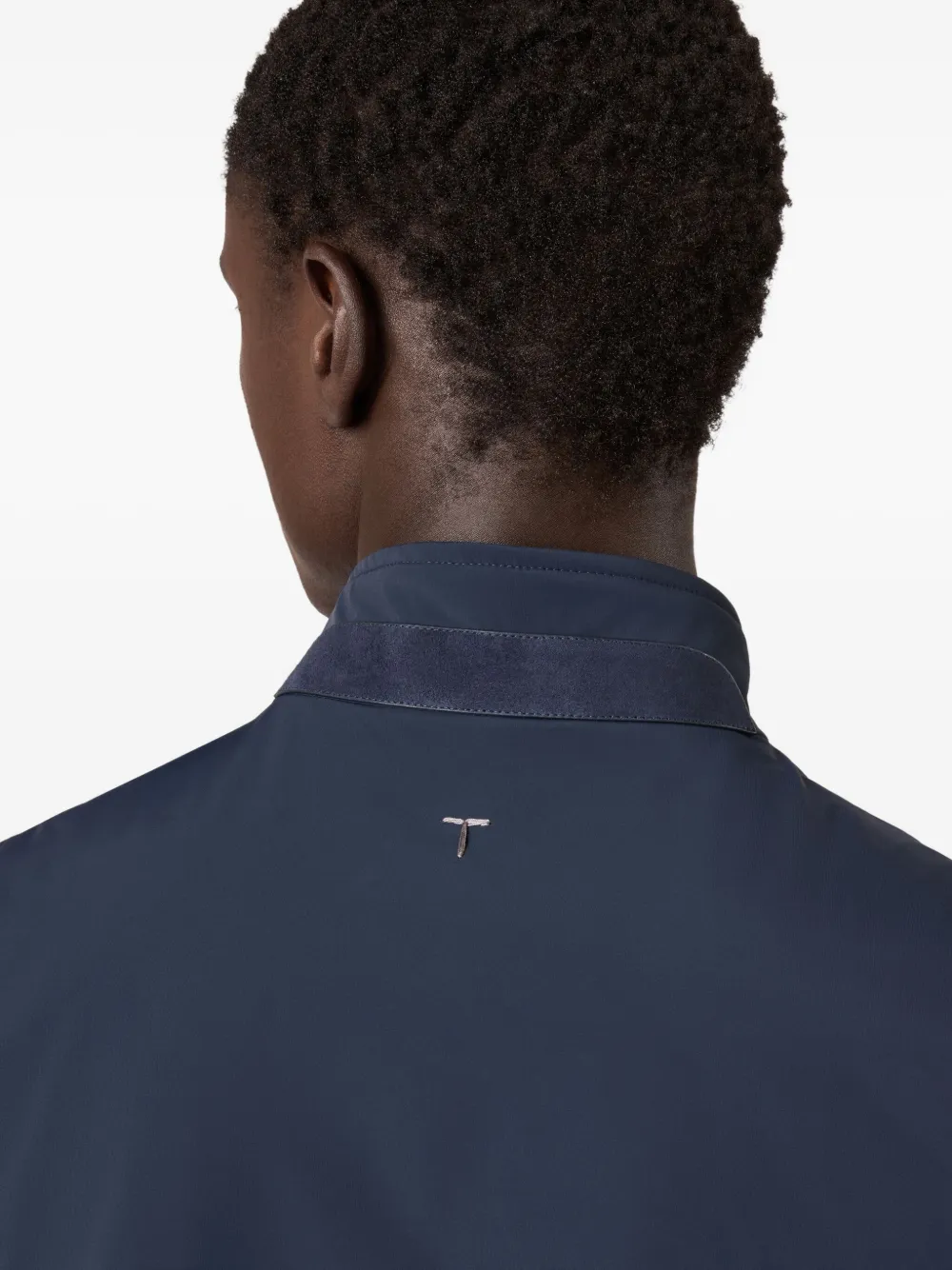 Tod's Zip-front Stand-collar Gilet In Blue