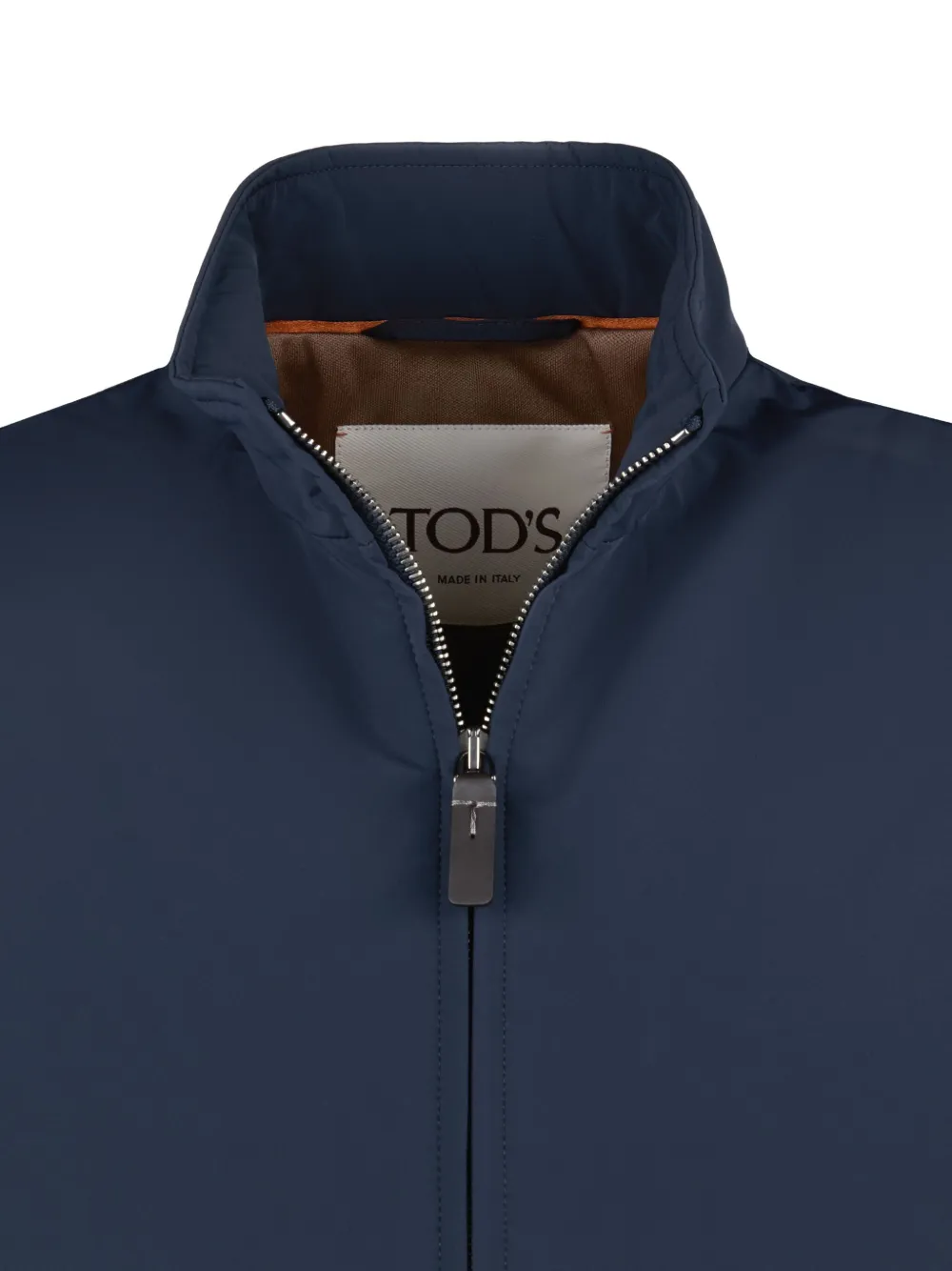 Tod's Zip-front Stand-collar Gilet In Blue