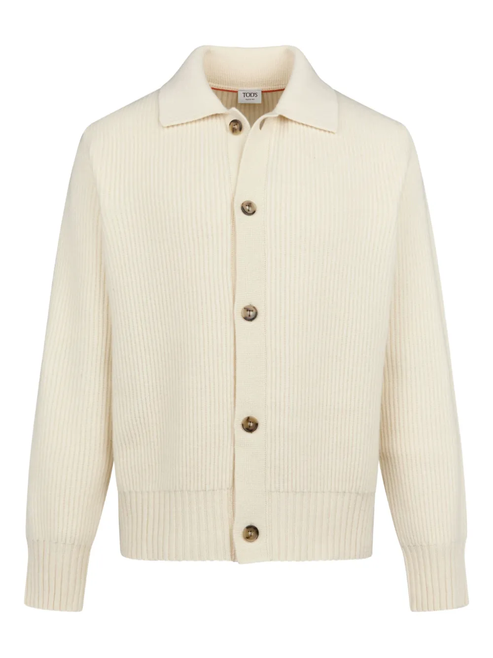 Tod's Ribbed-knit Cardigan In Neutral