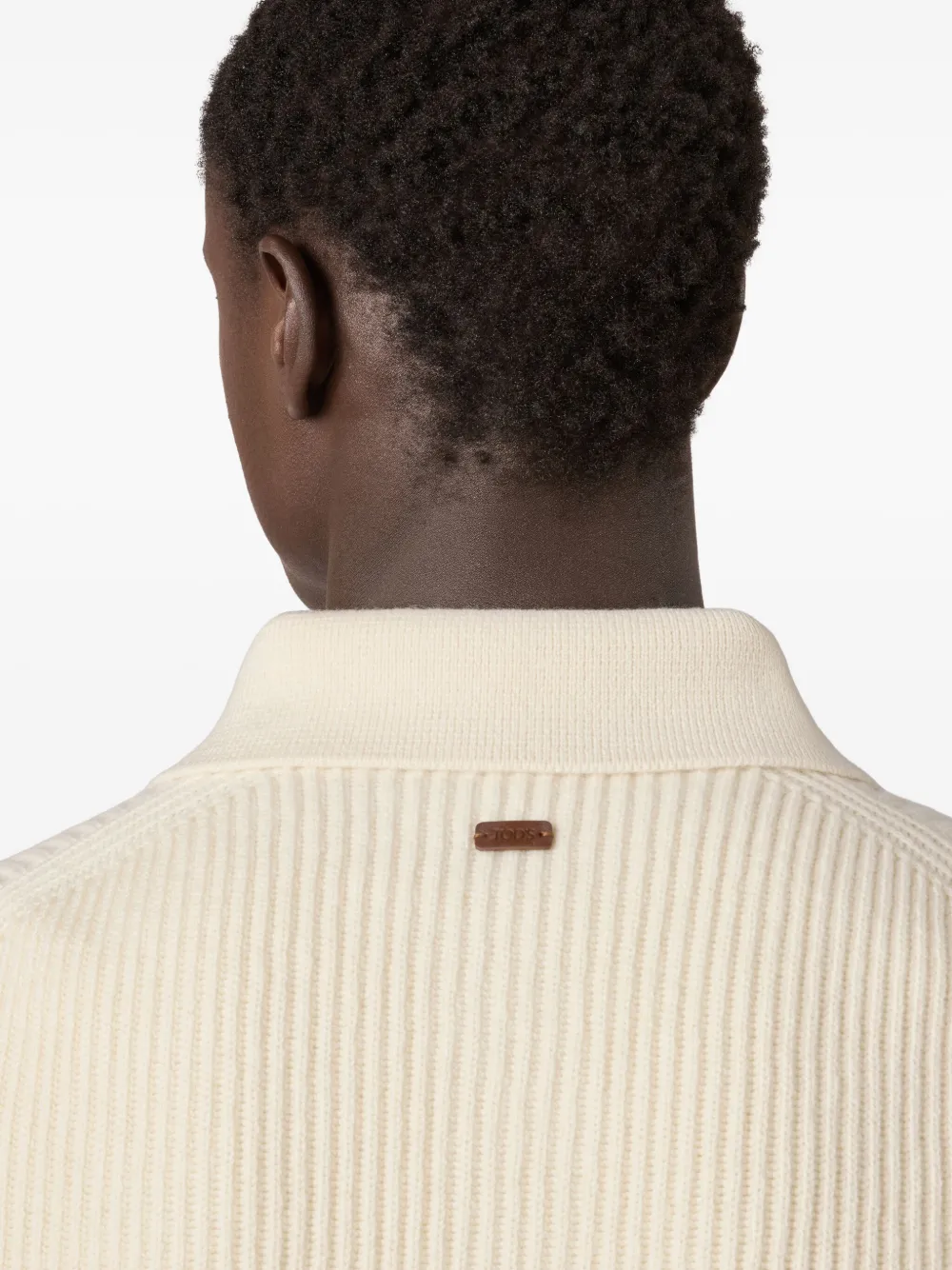 Tod's Ribbed-knit Cardigan In Neutral