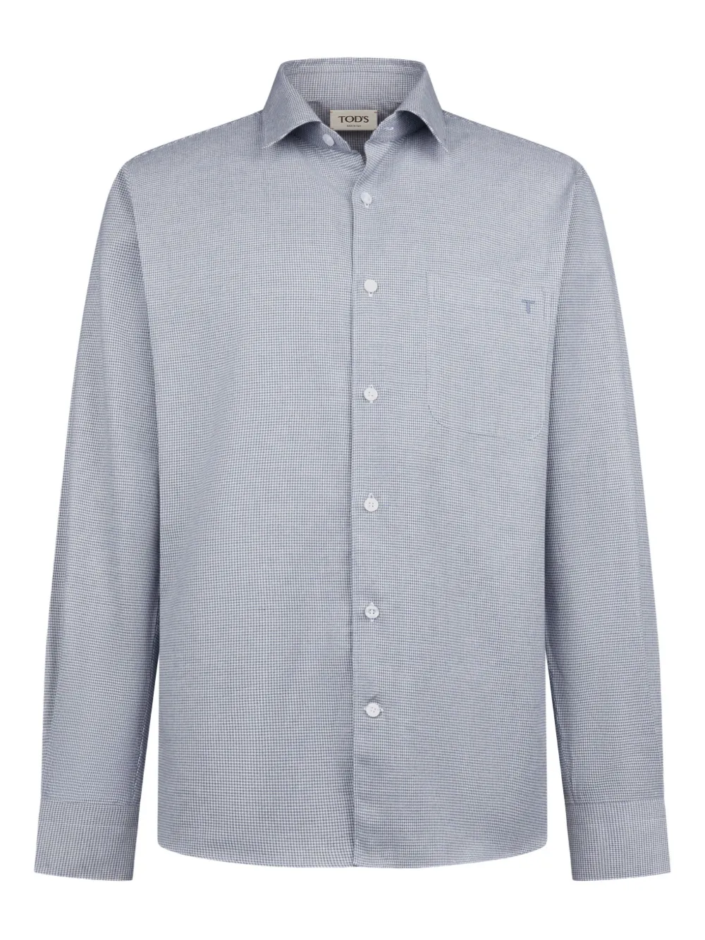 Tod's houndstooth long-sleeved shirt | Blue | Image 1