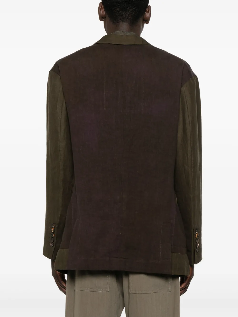Ziggy Chen Blazer met enkele rij knopen Bruin