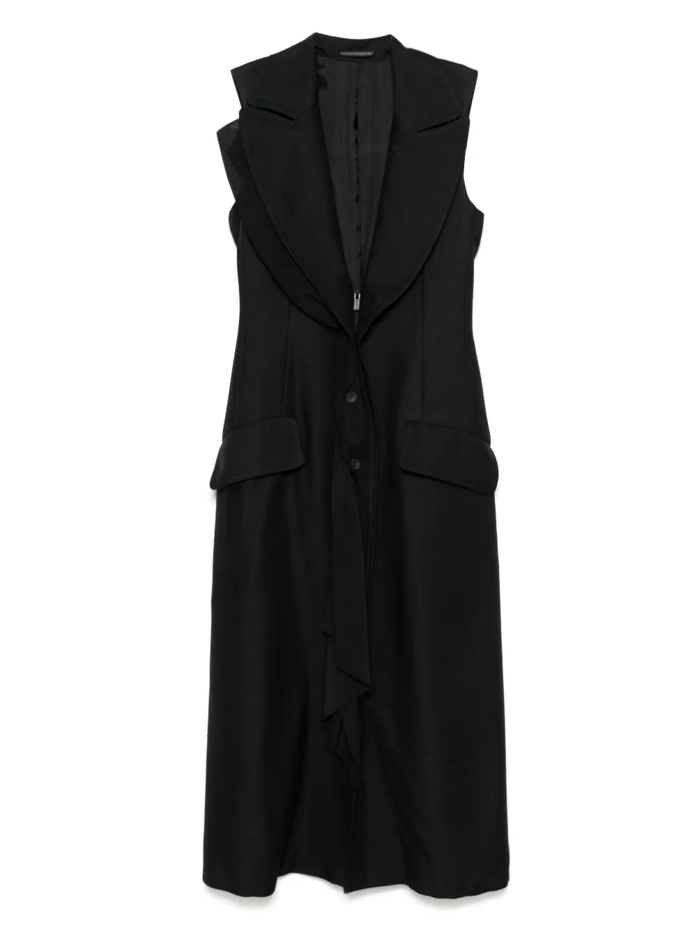 Yohji Yamamoto Abito corto con scollo a V | nero | Image 1