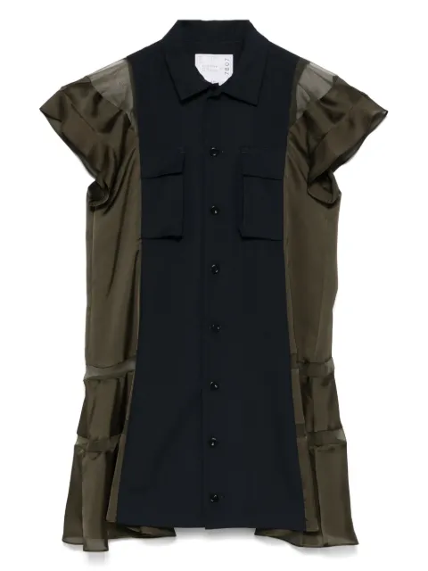 sacai vestido midi con paneles