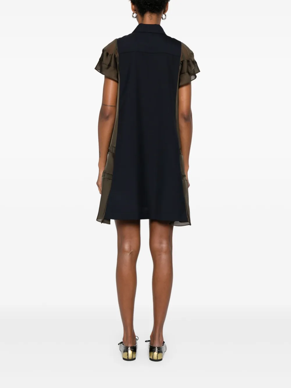 sacai Mini-jurk met vlakken Blauw