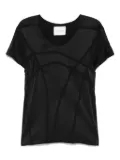 YEHUAFAN silk T-shirt - Black