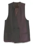 Ziggy Chen panelled waistcoat - Purple